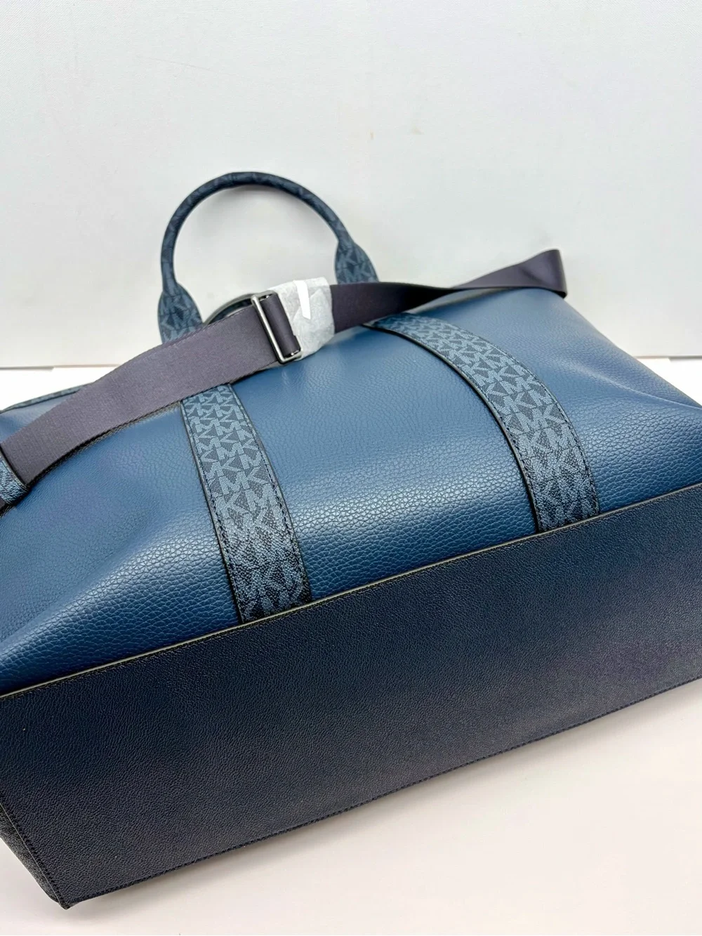 Michael Kors Cooper Medium Pebbled Leather and Signature Logo Tote Travel Bag